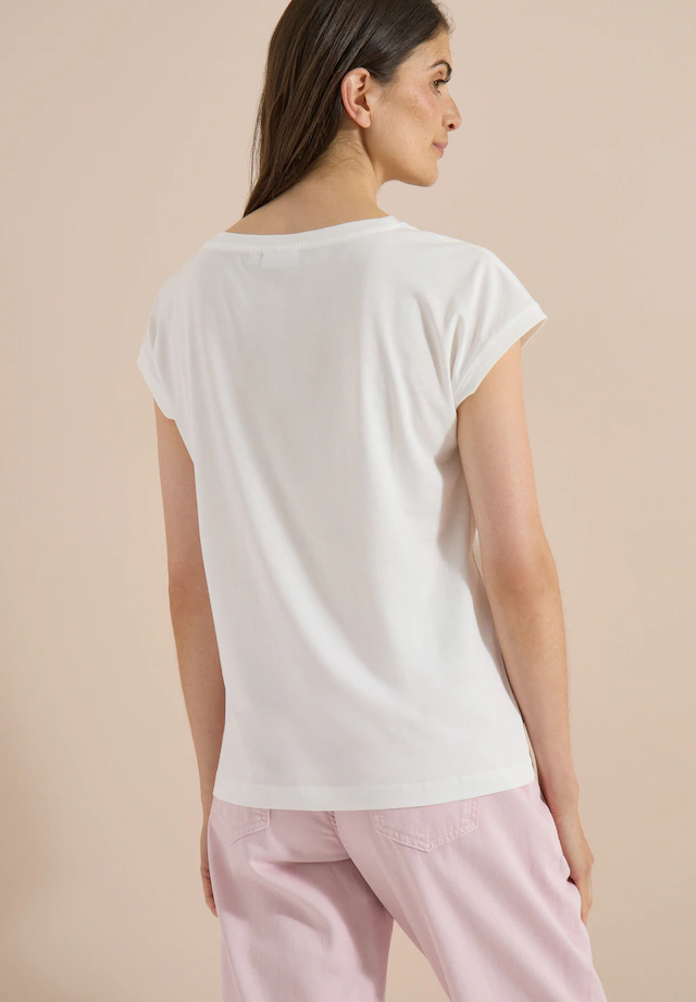 Cecil Kurzarmshirt Sommershirt mit Boat Neck und Frontprint