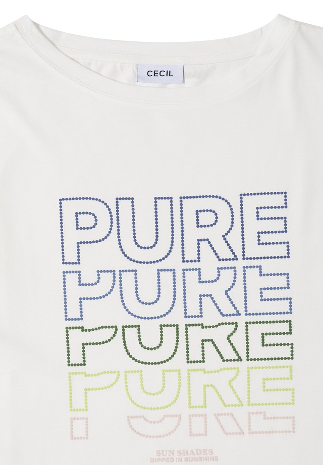 Cecil Kurzarmshirt Sommershirt mit Boat Neck und Frontprint
