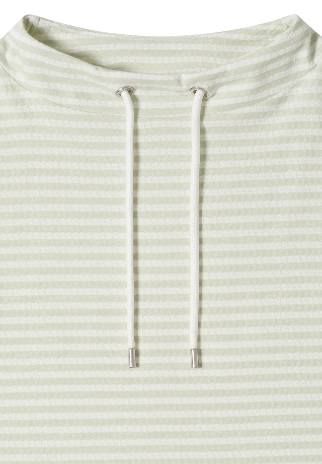 Cecil Kurzarmshirt Sommershirt mit Funnel Neck und Streifen