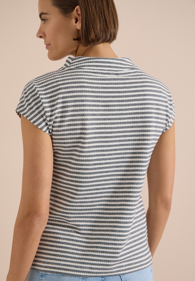 Cecil Kurzarmshirt Sommershirt mit Funnel Neck und Streifen