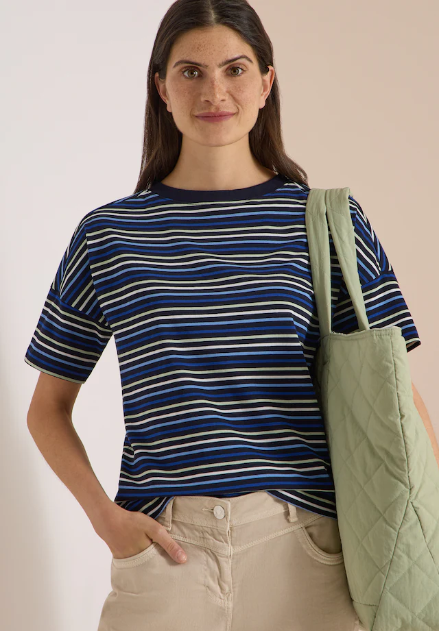 Cecil T-Shirt Ringelshirt, Baumwolle, Rundhalsausschnitt