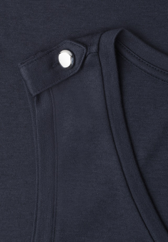 STREET ONE Shirttop Sommertop mit V-Neck und Knopfdetail