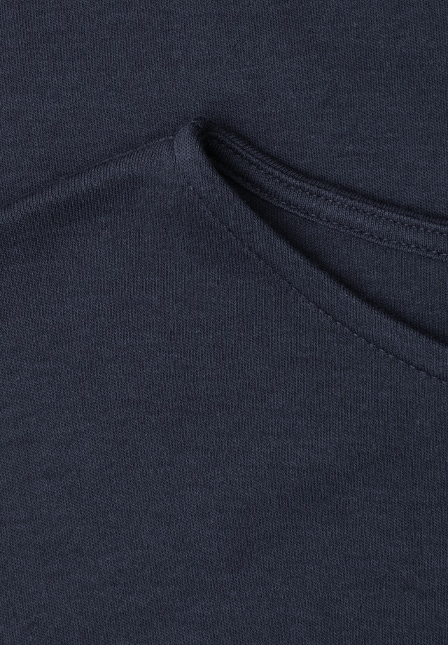STREET ONE Rundhalsshirt Sommershirt mit Boat Neck und Elastikbund