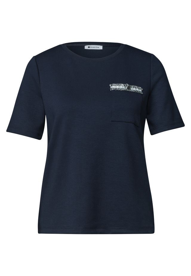 STREET ONE T-Shirt mit Rundhalsausschnitt