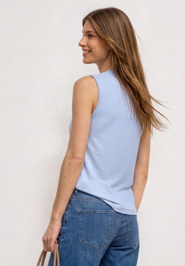 STREET ONE Shirttop Sommertop im Silk-Look mit Turtle Neck