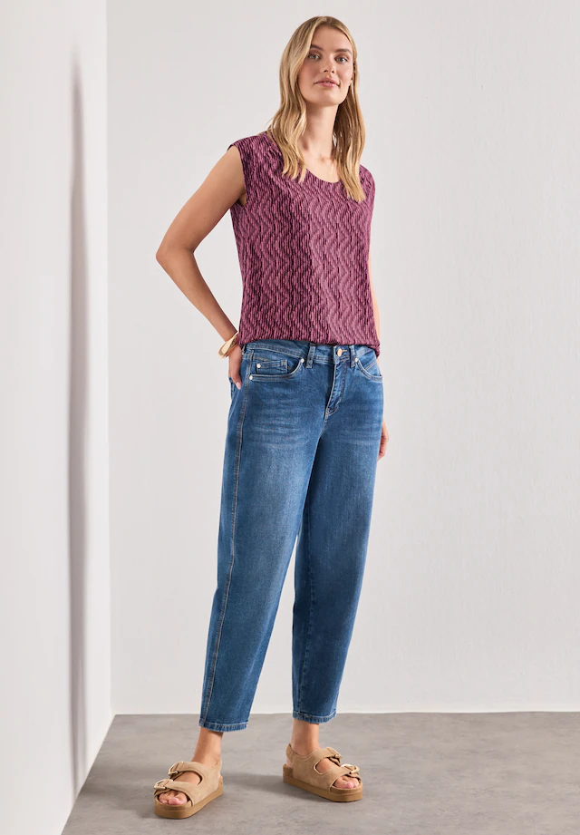 STREET ONE Shirttop Sommertop mit Allover-Print