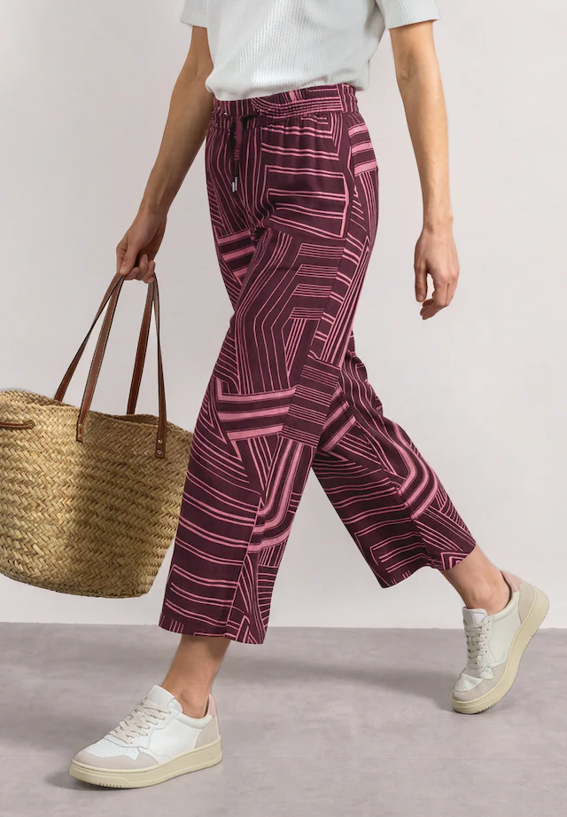 STREET ONE Culotte »Style Emee« 7/8 High Waist Culotte - Sommerhose - mit Muster