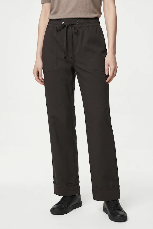 STREET ONE Stoffhose »Style Amalia« Sommerhose mit elastischem Bund und Tunnelzug