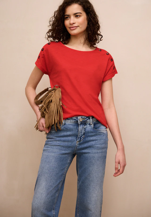 STREET ONE STUDIO T-Shirt mit U-Boot-Ausschnitt