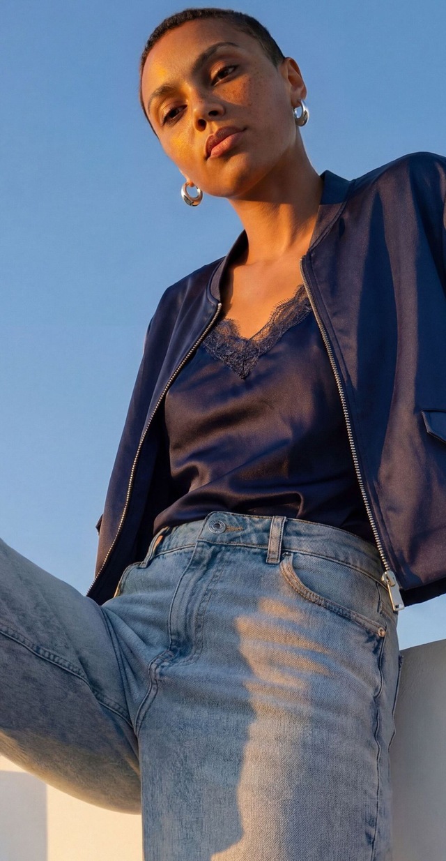 Zero Blusentop »Damen mit V-Ausschnitt«