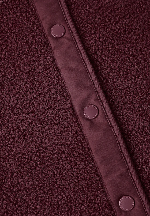 Cecil Plüschweste Softshelldetails, V-Ausschnitt, unifarben