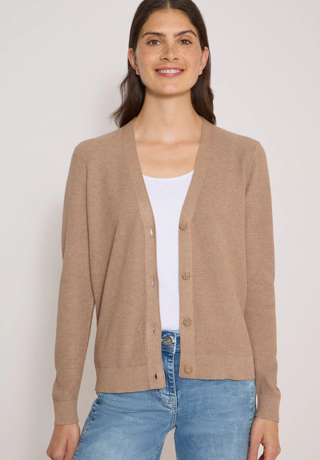 Cecil Strickjacke mit Struktur in Waffeloptik