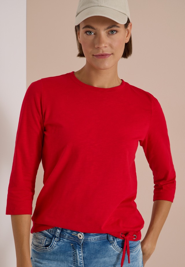 Cecil 3/4-Arm-Shirt Sommershirt mit Tunnelzug am Saum