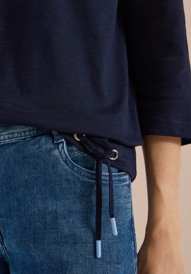 Cecil 3/4-Arm-Shirt Sommershirt mit Tunnelzug am Saum