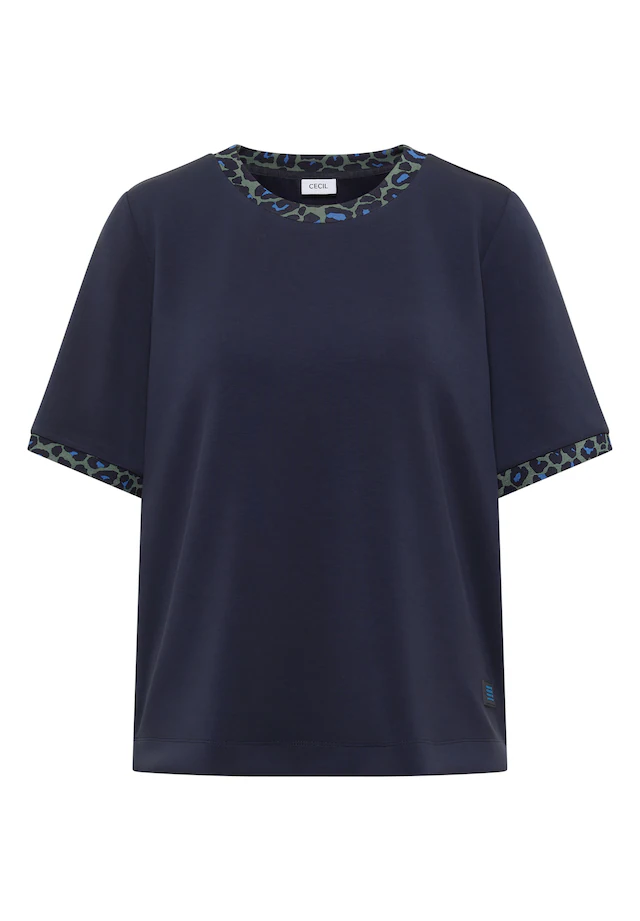 Cecil T-Shirt aus elastischem Materialmix