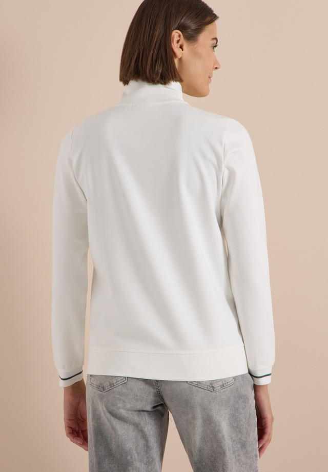 Cecil Sweatjacke mit Animal-Print Details, Stehkragen, Viskosemix