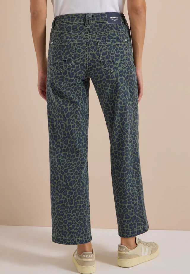 Cecil Loose-fit-Jeans »Style Neele« mit Leo-Muster / Stretch