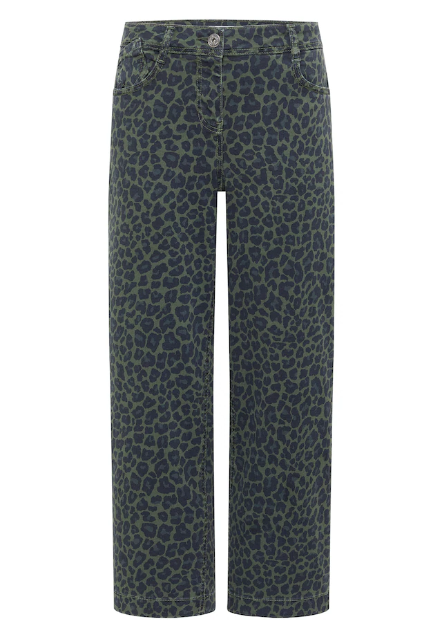 Cecil Loose-fit-Jeans mit Leo-Muster