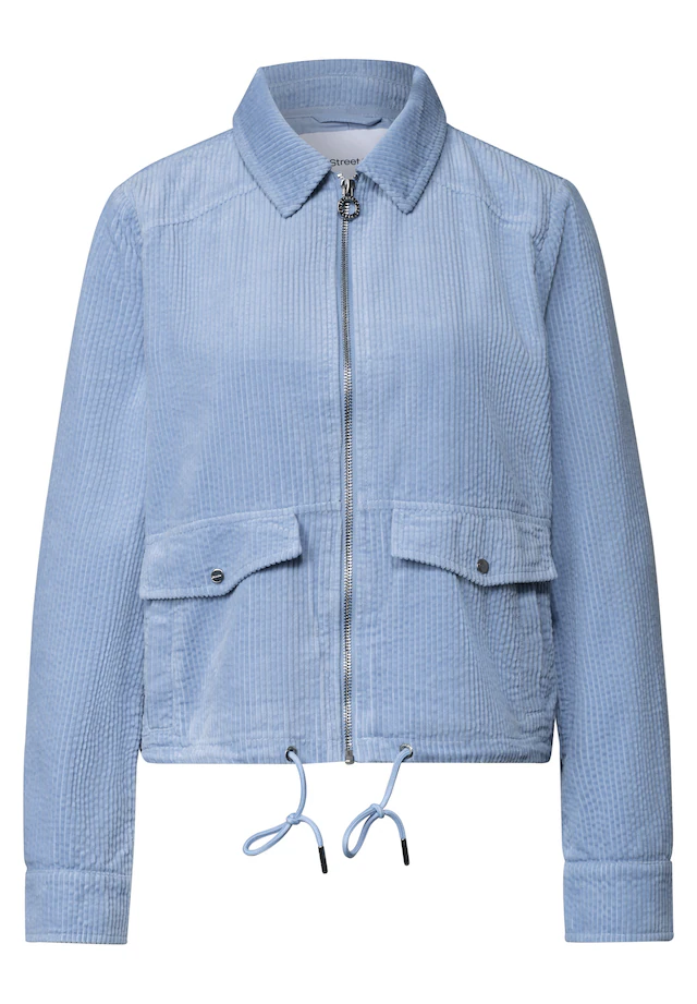 STREET ONE Cordjacke ohne Kapuze mit Tunnelzugsaum