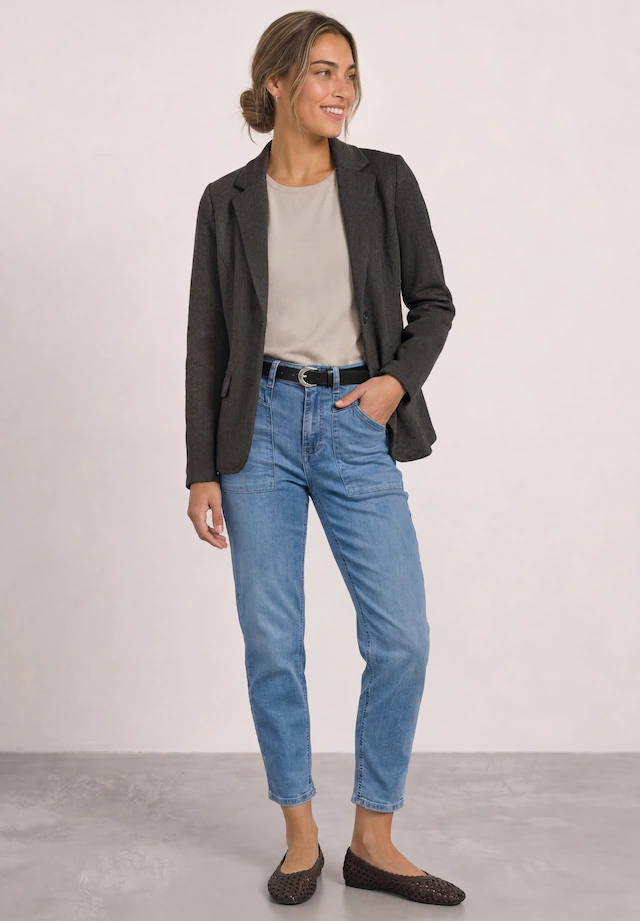 STREET ONE Jackenblazer mit Reverskragen und Dessin