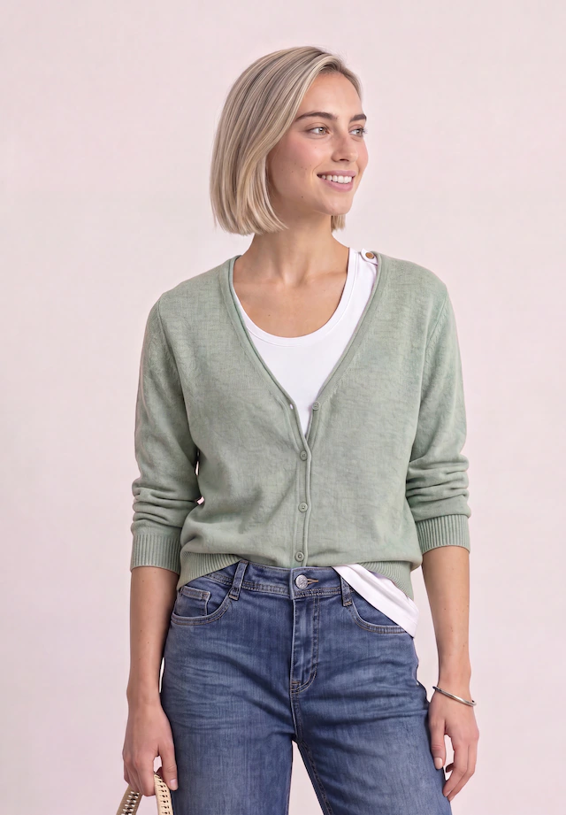 STREET ONE mit V-Neck und Knopfleiste