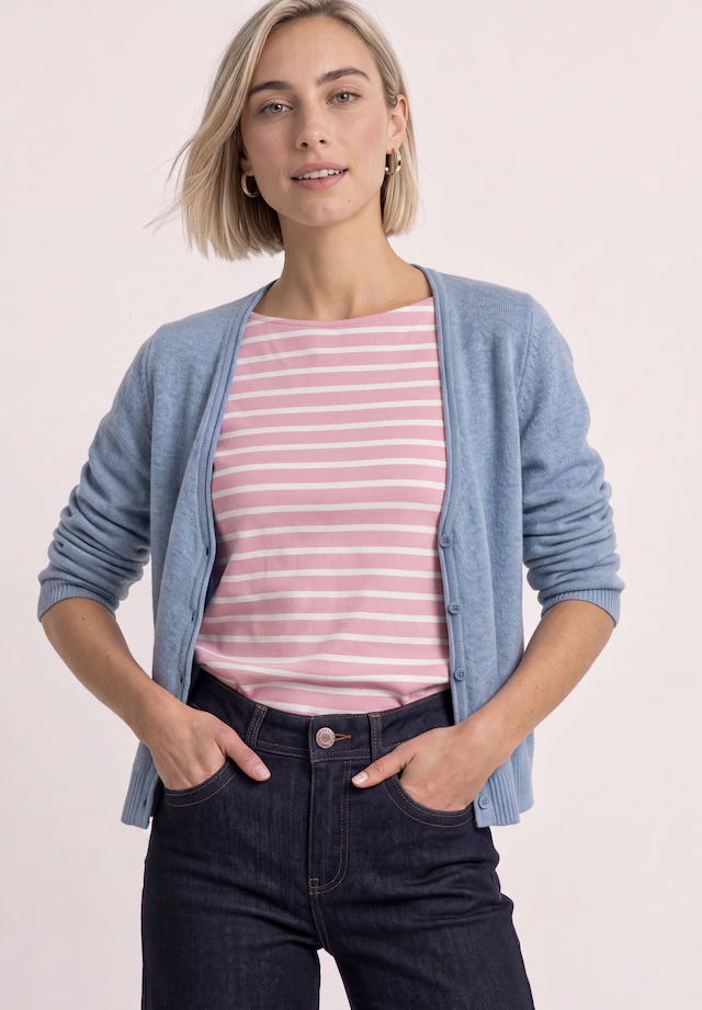 STREET ONE mit V-Neck und Knopfleiste