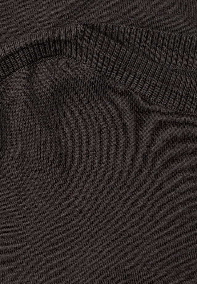 STREET ONE Strickpullover Feinstrick mit U-Boot-Ausschnitt / Viskose
