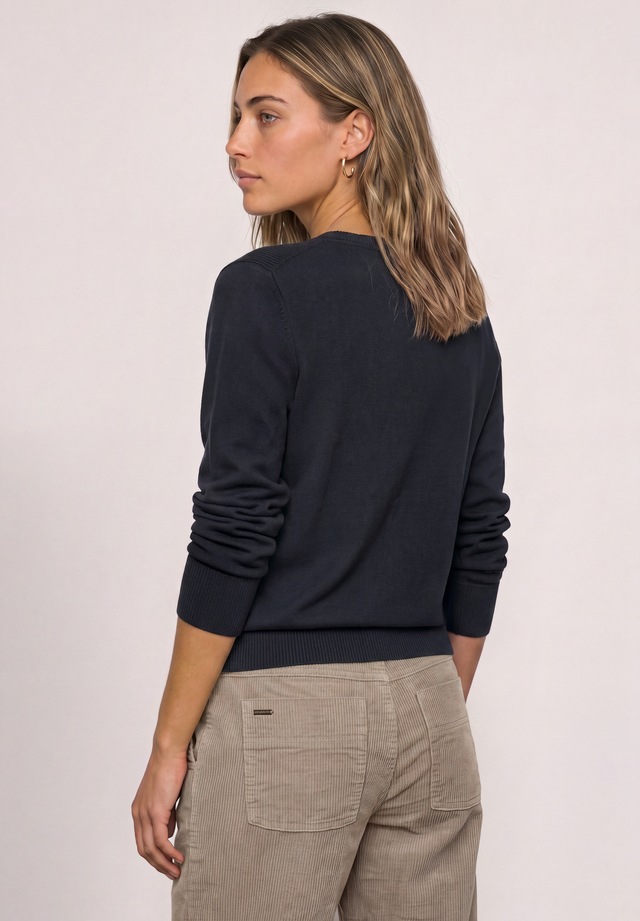 STREET ONE Strickpullover Feinstrick mit U-Boot-Ausschnitt / Viskose