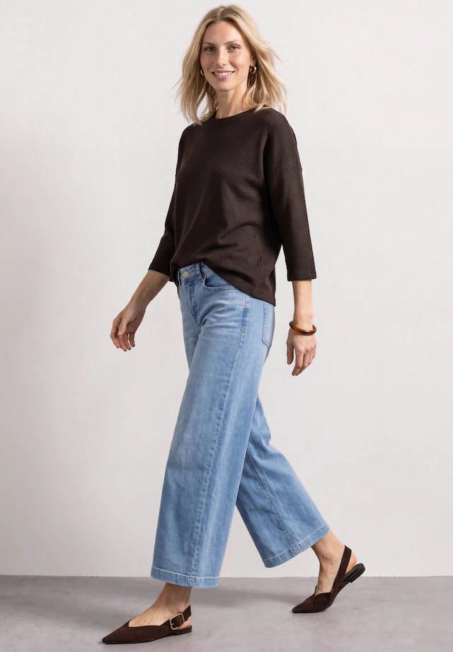 STREET ONE 3/4 Arm-Pullover 374-Arm-Shirt in Strick-Optik