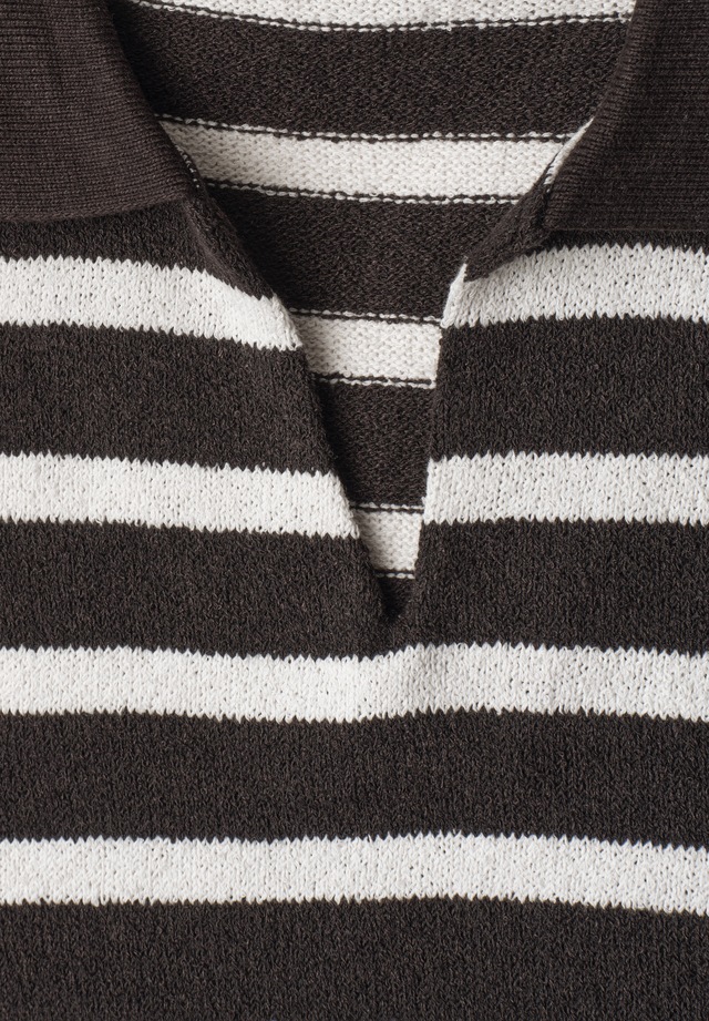 STREET ONE Poloshirt mit Streifenmuster
