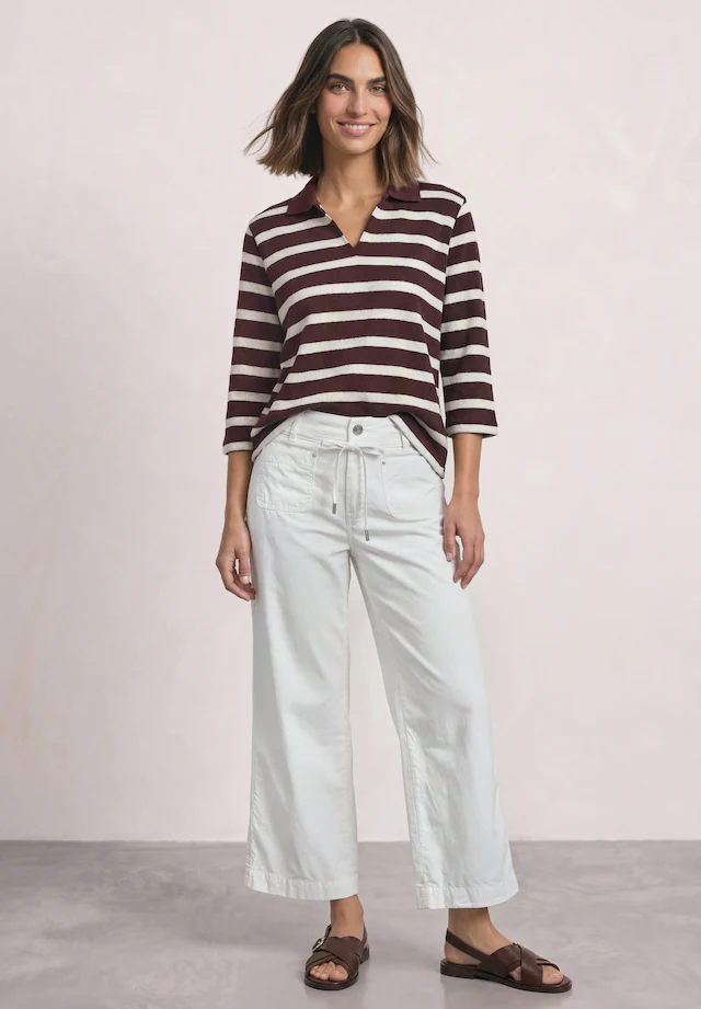 STREET ONE Poloshirt mit Streifenmuster