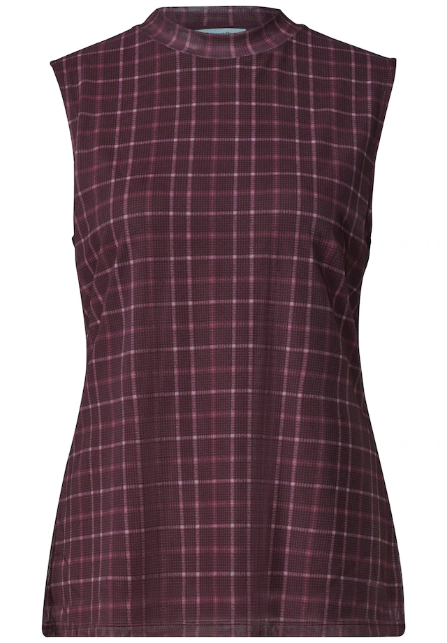 STREET ONE Mesh-Top Turtle Neck Sommer-Top aus Mesh mit Print