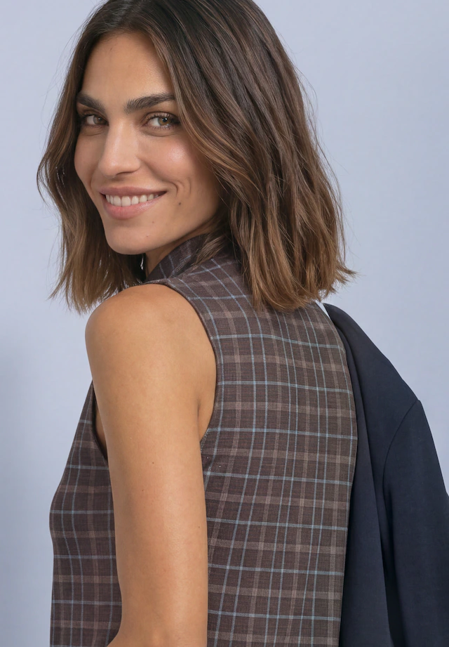 STREET ONE Mesh-Top Turtle Neck Sommer-Top aus Mesh mit Print