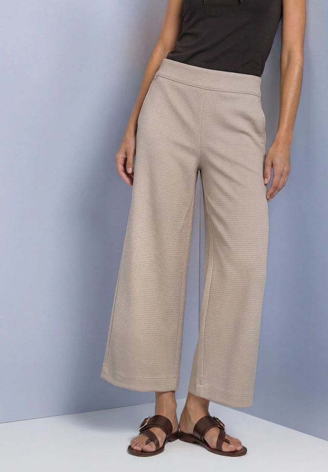 STREET ONE Culotte Stoffhose aus Jersey mit Jacquard Dessin
