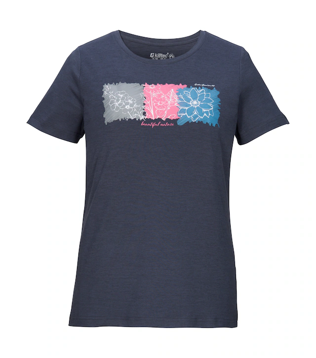 Killtec T-Shirt »KOS 18 WMN TSHRT« Leichtes, schnelltrocknendes Damen T-Shirt mit Stretch und Print