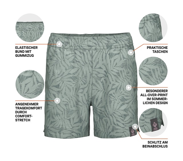 Killtec Shorts »KOS 113 GRLS SHRTS« Leichte Mädchen-Shorts, elastisch, mit All-Over-Print.