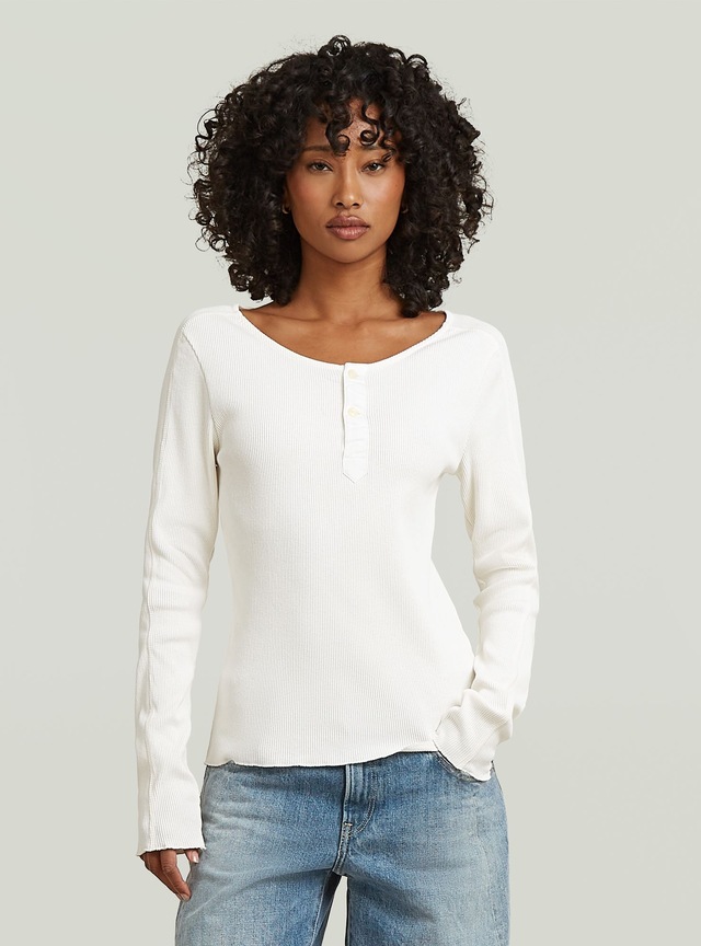 G-STAR T-Shirt »Slim Henley Long Sleeve T-Shirt«