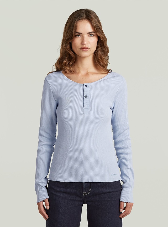 G-STAR T-Shirt »Slim Henley Long Sleeve T-Shirt«