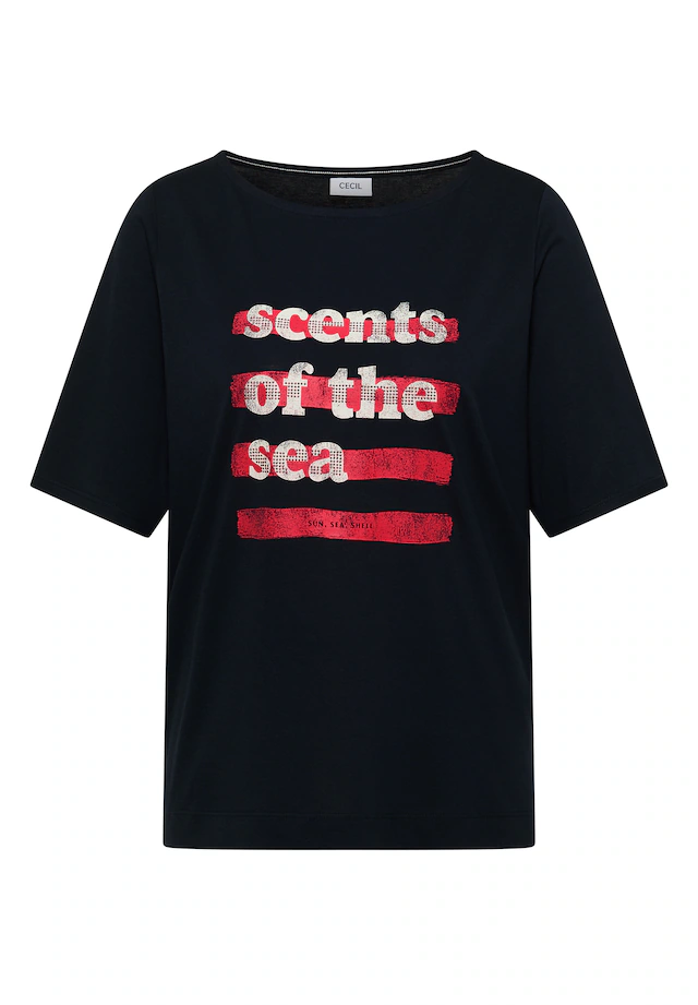 Cecil T-Shirt mit U-Boot-Ausschnitt