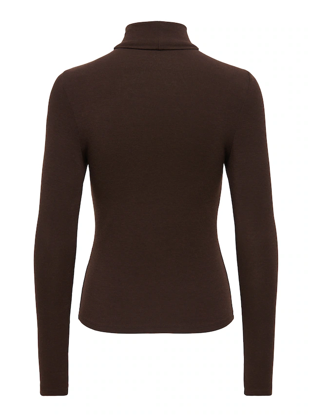 ONLY Rollkragenshirt »ONLGLAMOUR L/S ROLL-NECK TOP JRS NOOS« Materialmix, slim fit