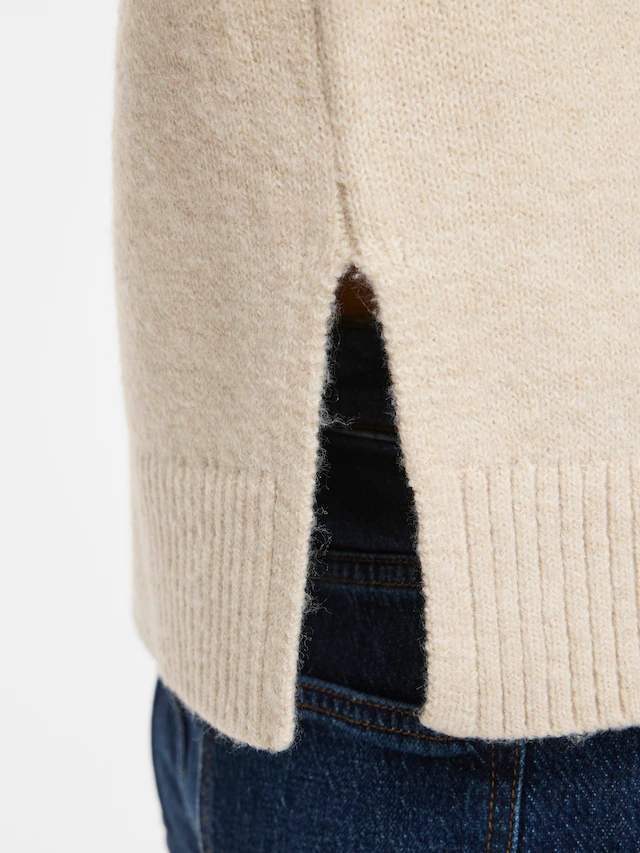 Vila Strickpullover »VISIA L/S HIGH NECK KNIT PULLOVER-NOOS« Materialmix, oversize