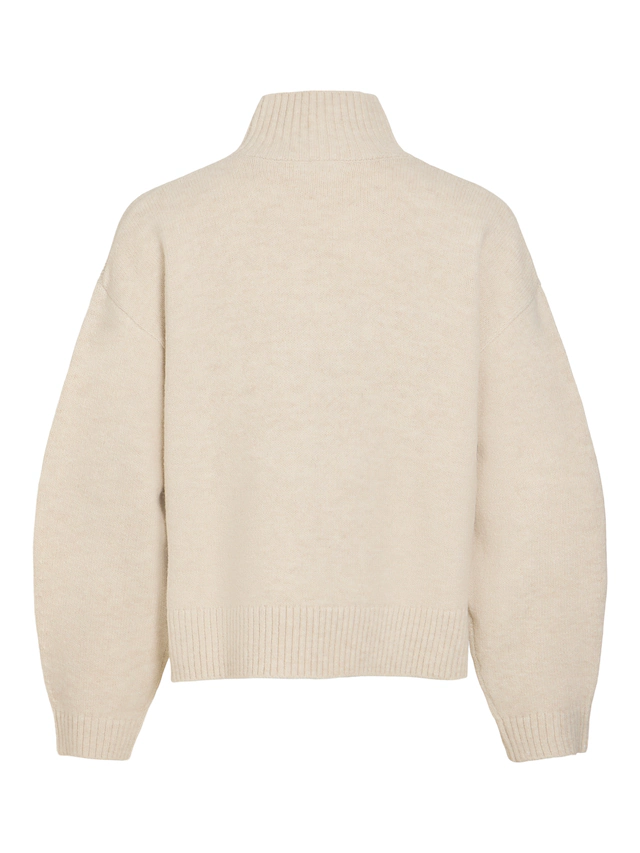 Vila Strickpullover »VISIA L/S HIGH NECK KNIT PULLOVER-NOOS« Materialmix, oversize