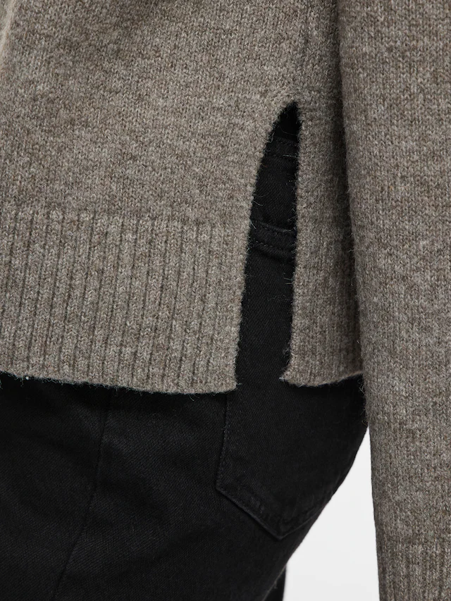 Vila Strickpullover »VISIA L/S HIGH NECK KNIT PULLOVER-NOOS« Materialmix, oversize
