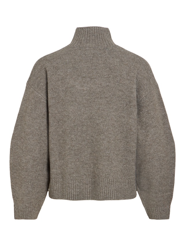 Vila Strickpullover »VISIA L/S HIGH NECK KNIT PULLOVER-NOOS« Materialmix, oversize