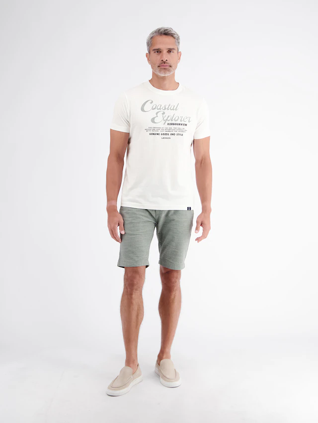 LERROS T-Shirt »T-Shirt aus 100 % Baumwolle mit Brustprint«