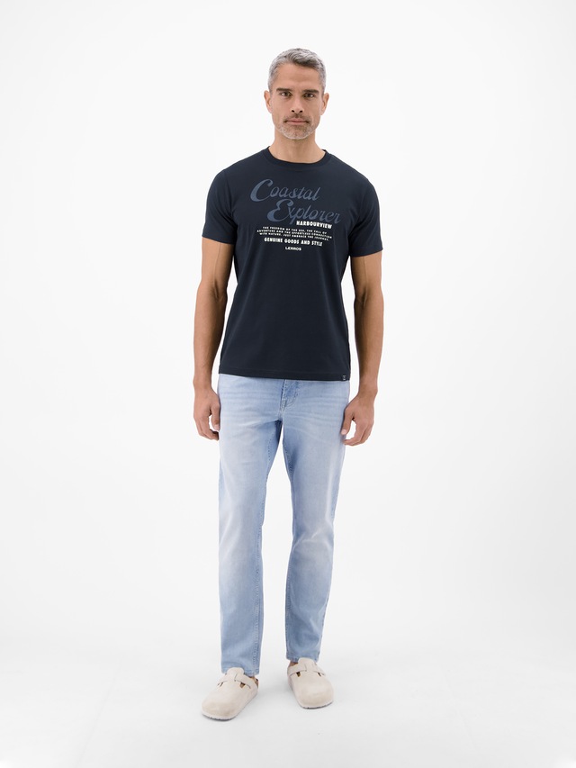 LERROS T-Shirt »T-Shirt aus 100 % Baumwolle mit Brustprint«