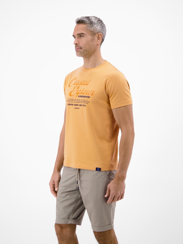 LERROS T-Shirt »T-Shirt aus 100 % Baumwolle mit Brustprint«
