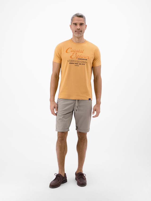 LERROS T-Shirt »T-Shirt aus 100 % Baumwolle mit Brustprint«