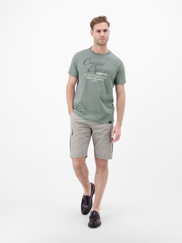 LERROS T-Shirt »T-Shirt aus 100 % Baumwolle mit Brustprint«