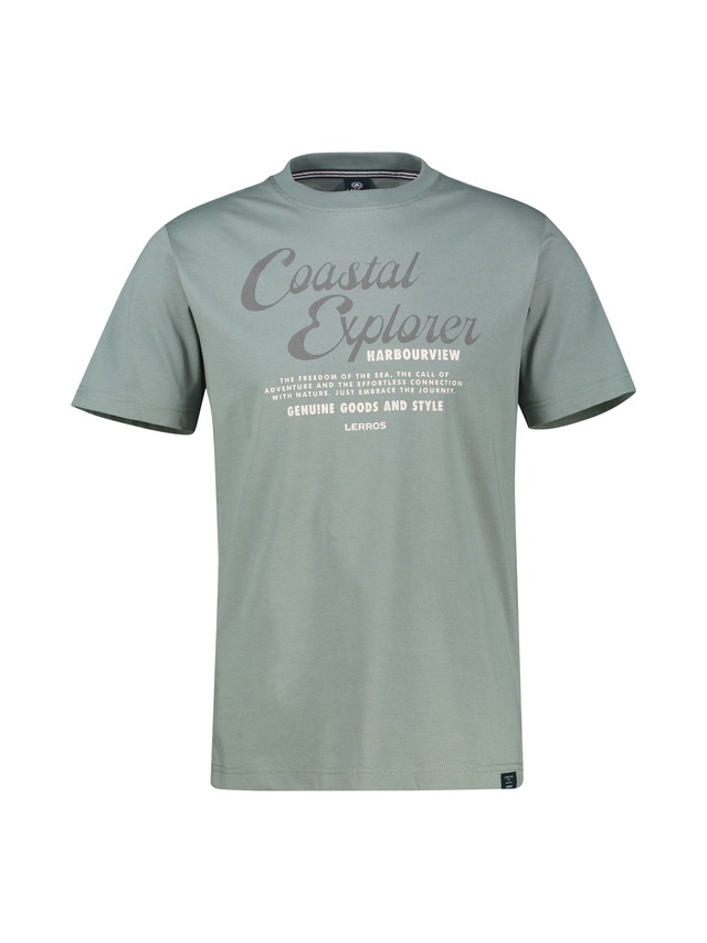 LERROS T-Shirt »T-Shirt aus 100 % Baumwolle mit Brustprint«